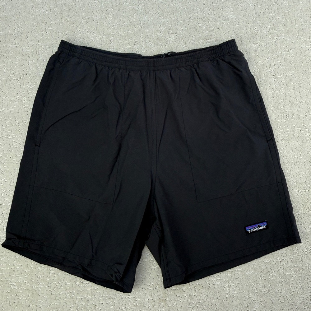 Patagonia Baggies Lights Shorts Womens L Ink Black 6.5 Inseam 58048 Mesh Liner